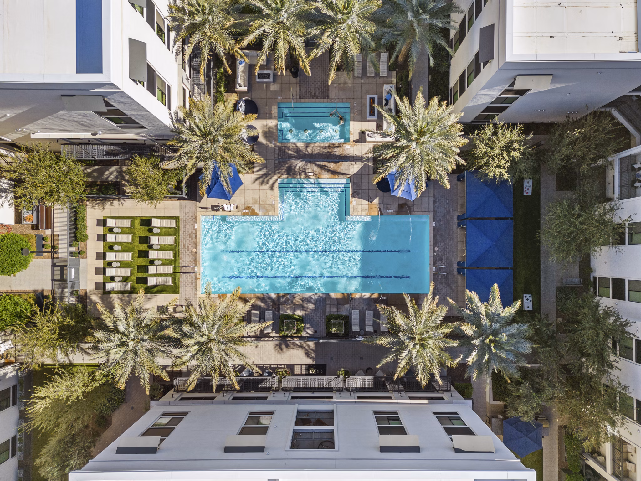 pool at The Grove on Main Apartments