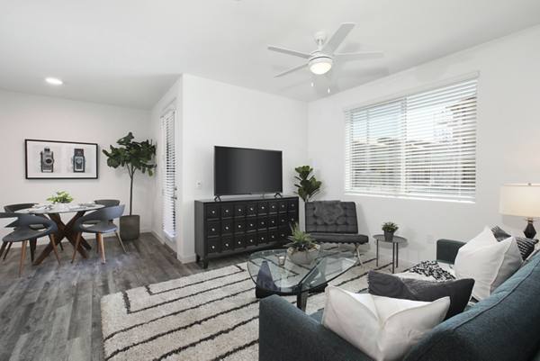 living room at The Strand Apartments