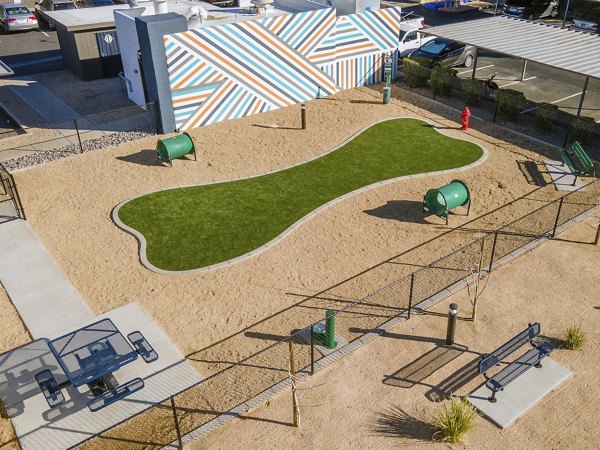 Spacious dog park for pet-friendly living at Vida46 Apartments