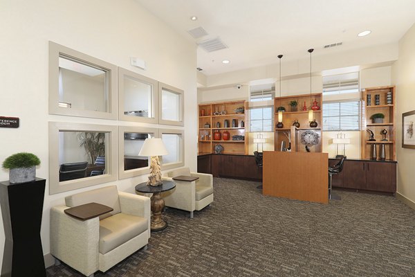 billiards and lounge area at Arvada Station Apartments