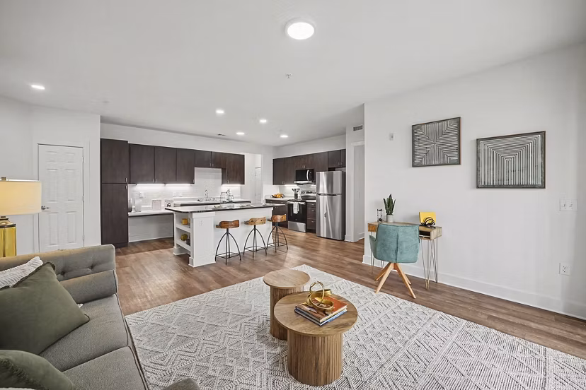 living room at Arvada Station Apartments