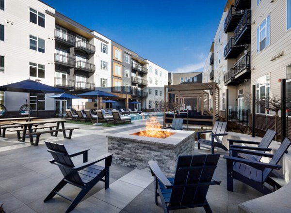 fire pit at Broadstone Olivine Apartments