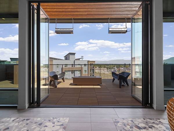 fire pit at Upper West Apartments