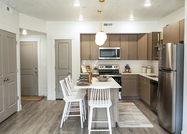 kitchen at Mirella at Foxboro Apartments