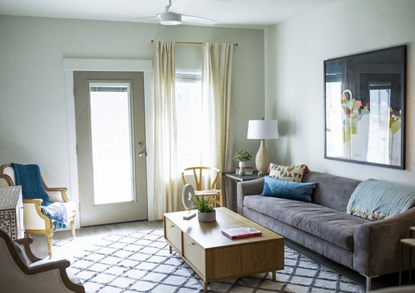 living room at Mirella at Foxboro Apartments