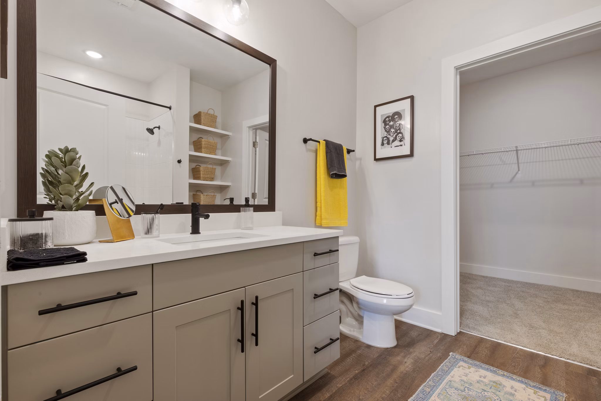 Modern bathroom with sleek fixtures in Broadstone Ayrsley Apartments
