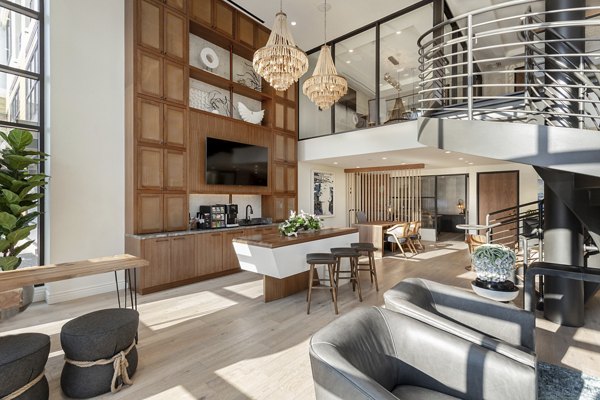 Elegant clubhouse with modern furnishings at Prado West Apartments luxury community