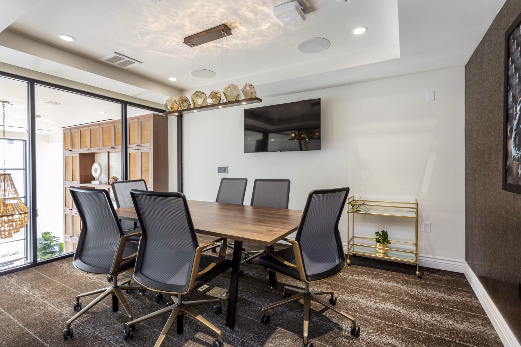 Clubhouse with contemporary design at Prado West Apartments, perfect for events and gatherings