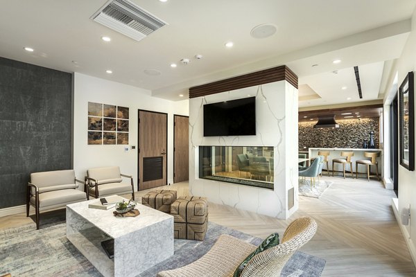Stylish clubhouse with modern furnishings at Prado West Apartments