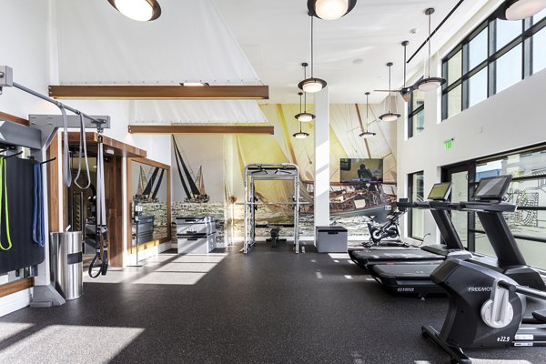 State-of-the-art fitness center with modern equipment at Prado West Apartments