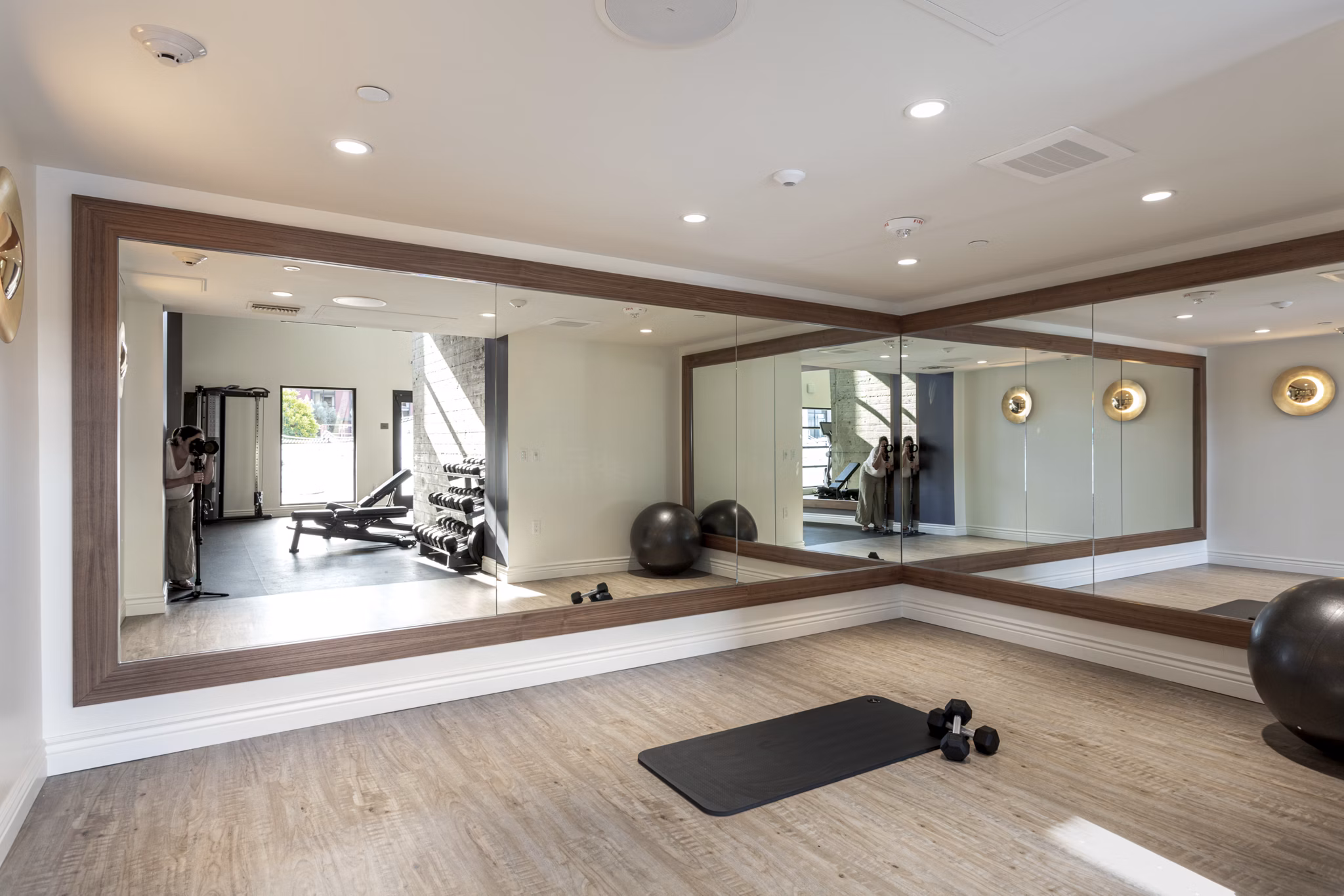Fitness center at Prado West Apartments with modern equipment and spacious areas for exercise routines