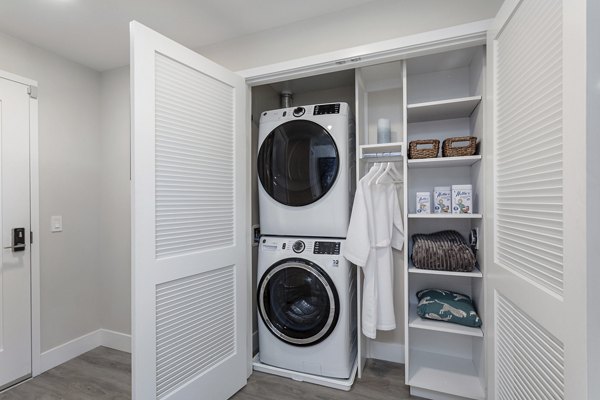 laundry room at Prado West Apartments