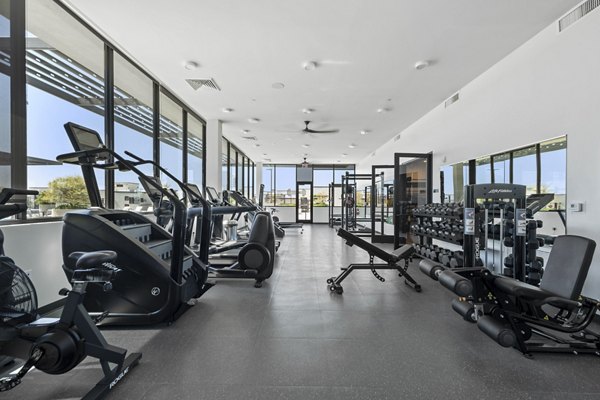 fitness center at The Battery Apartments