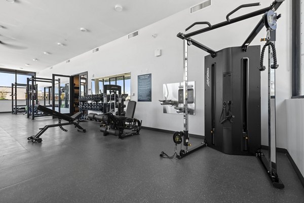 fitness center at The Battery Apartments