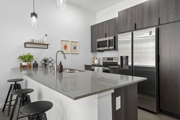 kitchen at The Battery Apartments