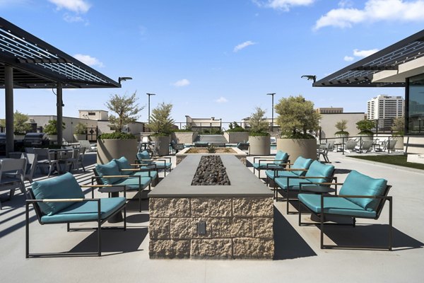 fire pit/patio at The Battery Apartments
