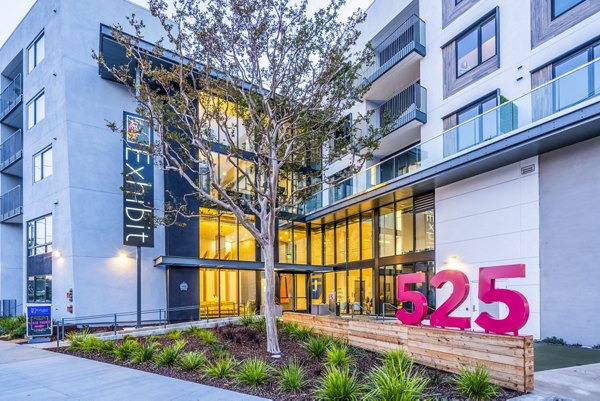 building/exterior/signage at Exhibit at J Town Apartments