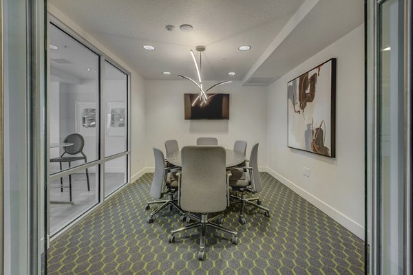 State-of-the-art meeting facility with modern amenities at Harmony3900 Apartments