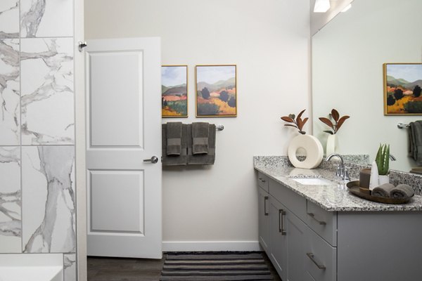 bathroom at Bellrock Memorial Apartments