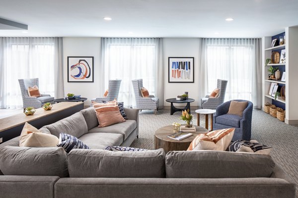 Elegant clubhouse featuring modern design at Bellrock Memorial Apartments