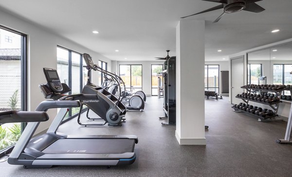 fitness center at Bellrock Memorial Apartments