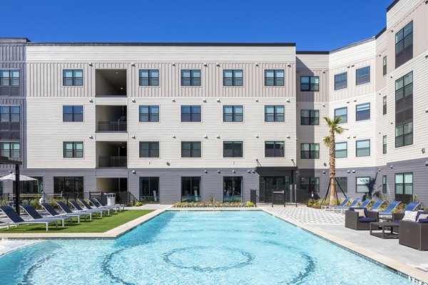 Resort-style swimming pool at Bellrock Memorial Apartments