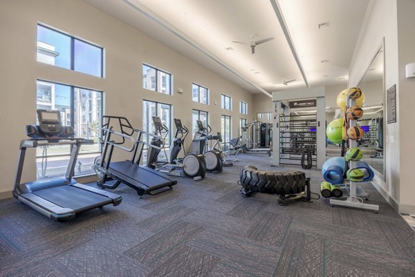 fitness center at Bellrock La Frontera Apartments 