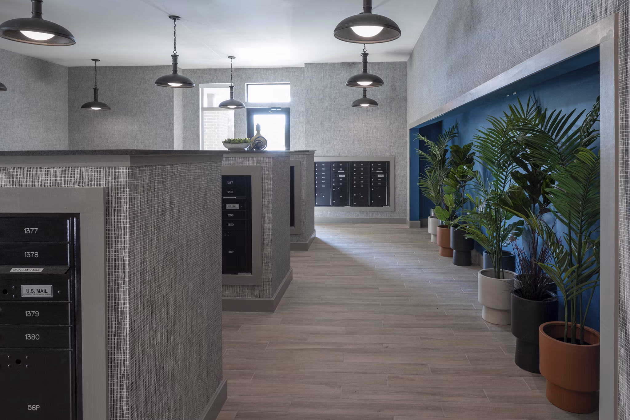 mail room at Bellrock La Frontera Apartments 