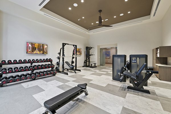 Fitness center with state-of-the-art equipment at City Creek Landing Apartments