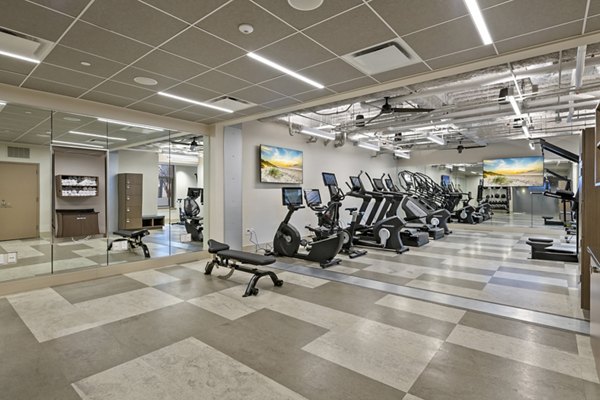 fitness center at City Creek Landing Apartments