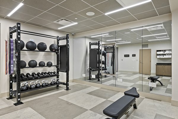 fitness center at City Creek Landing Apartments