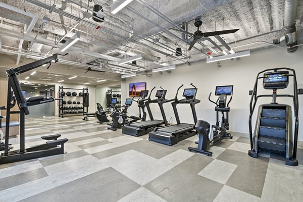 State-of-the-art fitness center with modern equipment at City Creek Landing Apartments