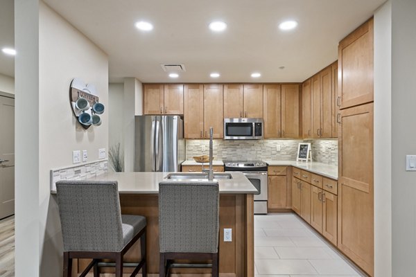 kitchen at City Creek Landing Apartments