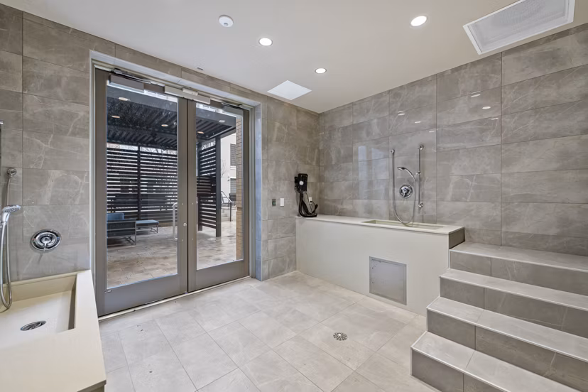 Convenient dog wash station at City Creek Landing Apartments