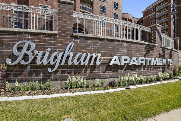 signage at Brigham Apartments