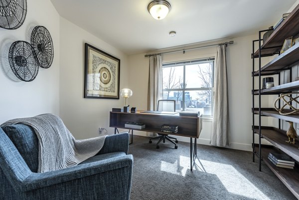 bedroom at Brigham Apartments