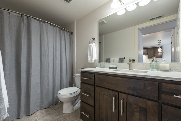 bathroom at Brigham Apartments