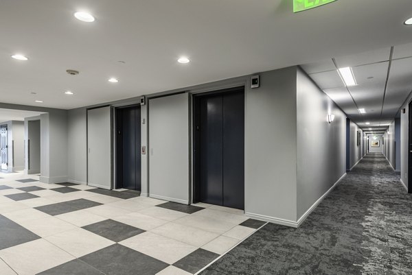 hallway at Brigham Apartments