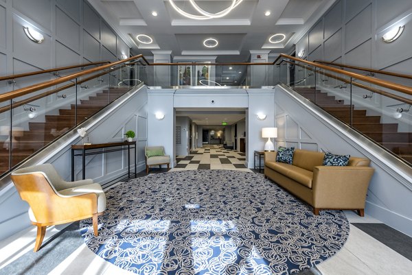Elegant clubhouse featuring modern decor at Brigham Apartments