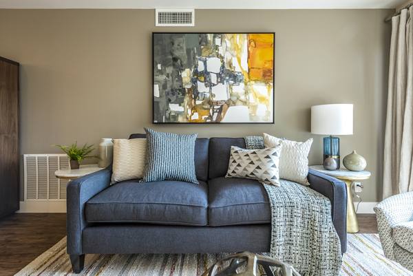 living room at Brigham Apartments