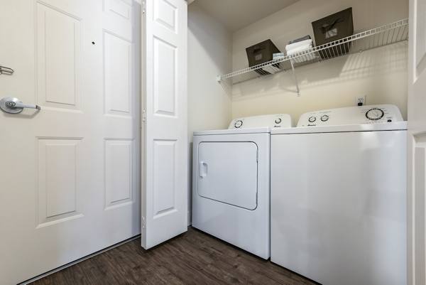 laundry room at Brigham Apartments