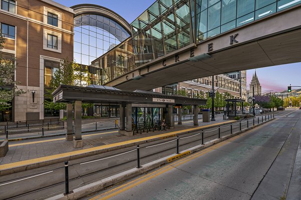 Brigham Apartments: Scenic neighborhood view with tree-lined streets