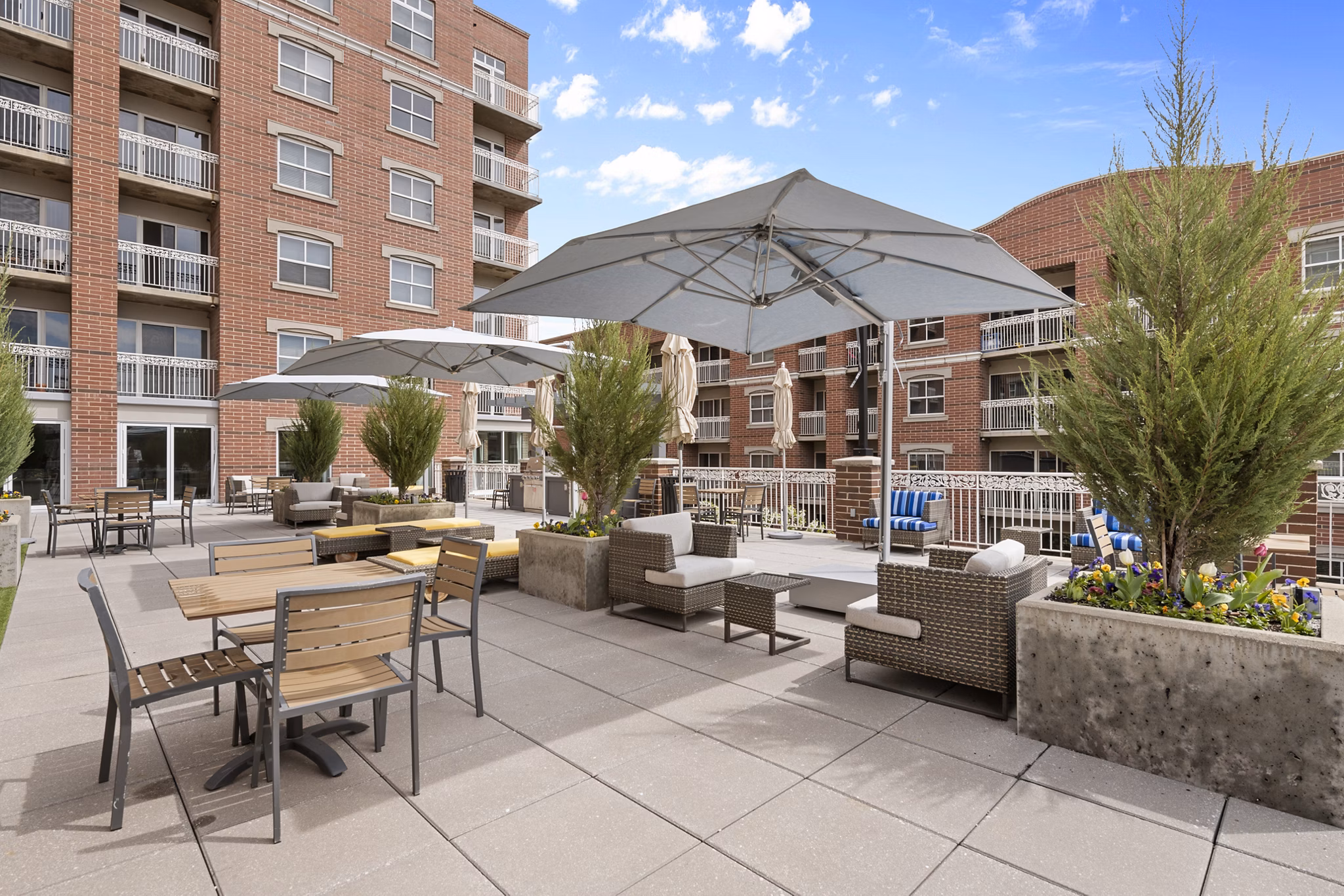 Patio at Brigham Apartments