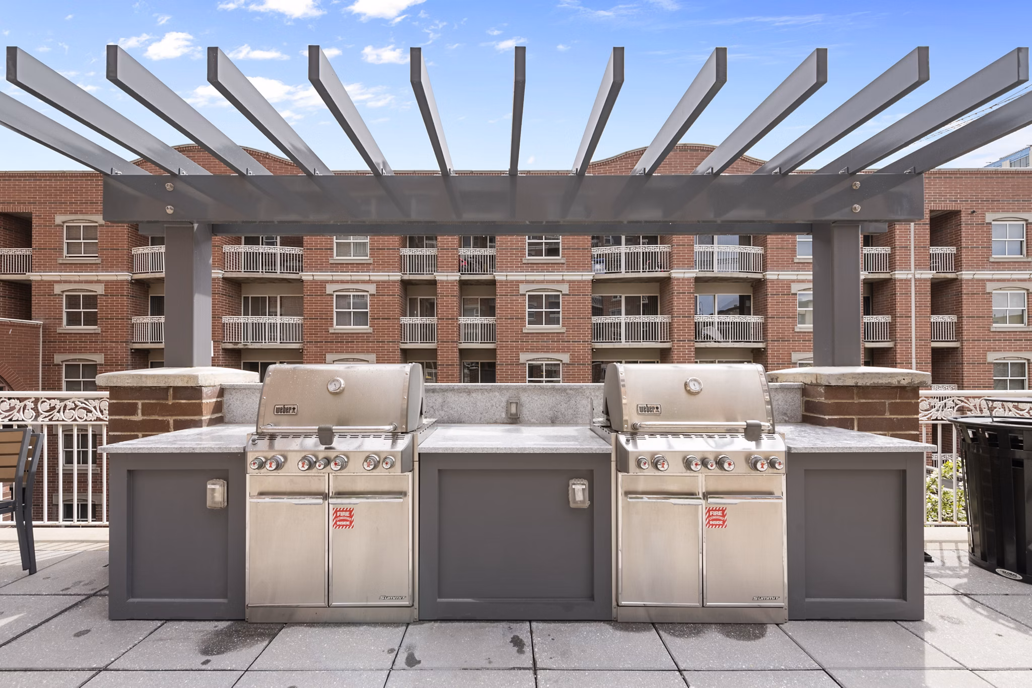 Patio at Brigham Apartments