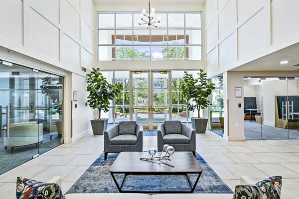 Luxurious lobby with elegant decor at Colonial Court Apartments