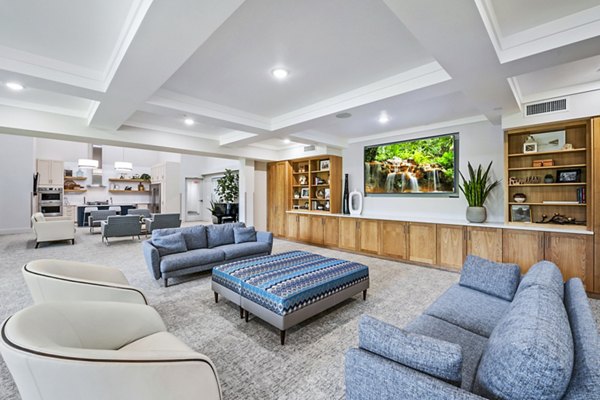Colonial Court Apartments: Modern clubhouse featuring stylish seating and social spaces