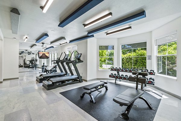 State-of-the-art fitness center with modern equipment at Colonial Court Apartments for luxury workouts