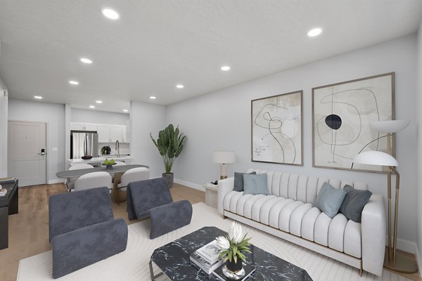 living room at Colonial Court Apartments