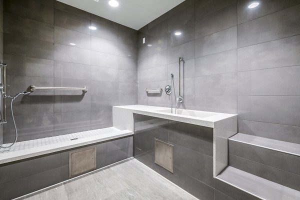 Dog wash station offering convenient pet care at Eagle Gate Apartments