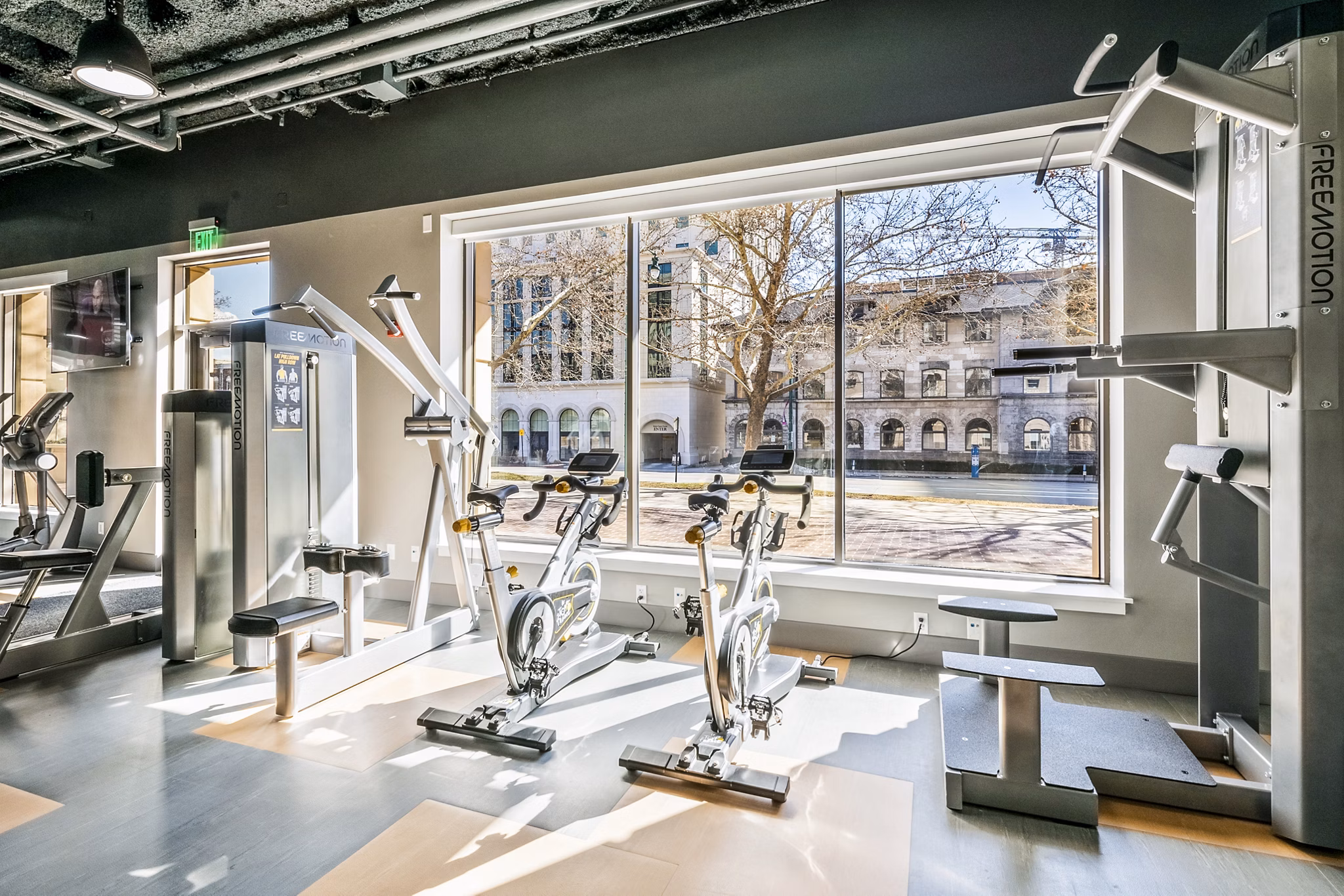 Fitness center with modern equipment at Eagle Gate Apartments for active living